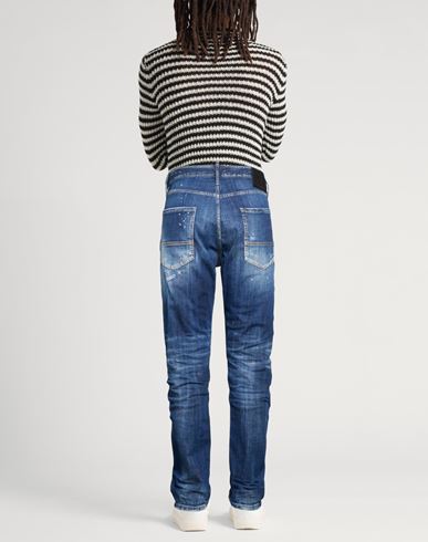 Man Jeans Blue Size 32 Cotton, Elastane