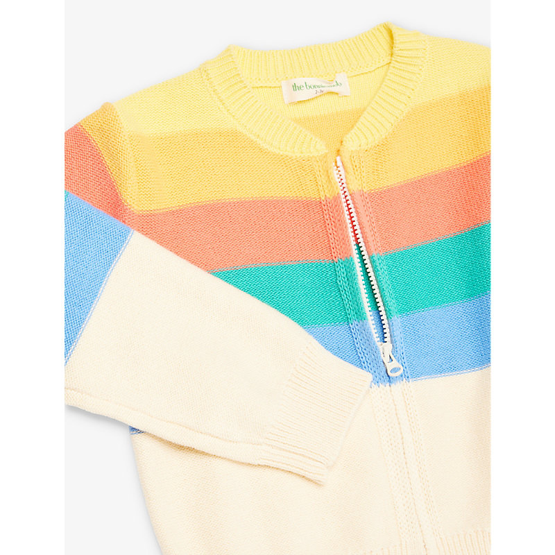 Barnacle Rainbow-Knit Cotton Cardigan