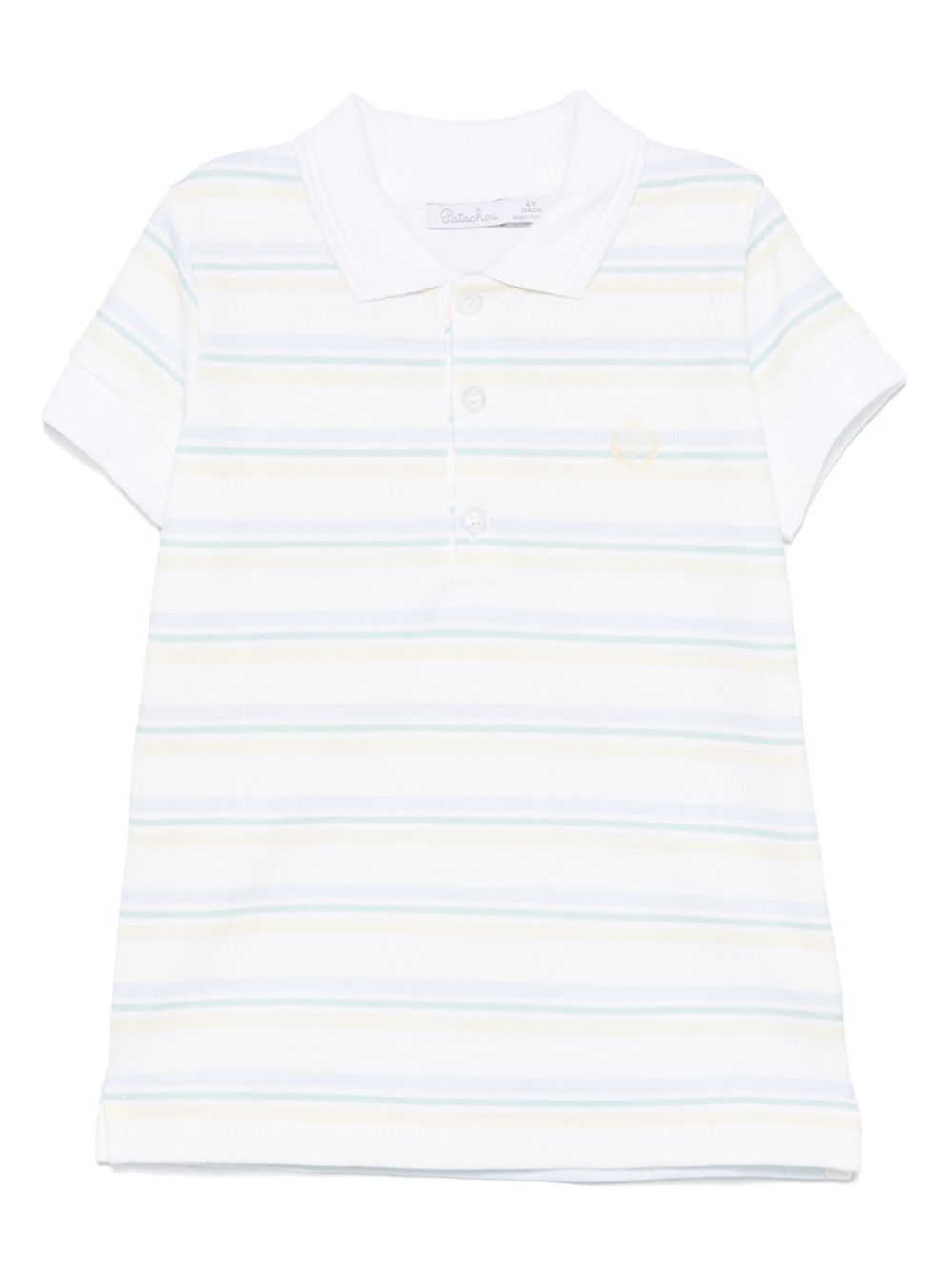 Striped polo shirt - White