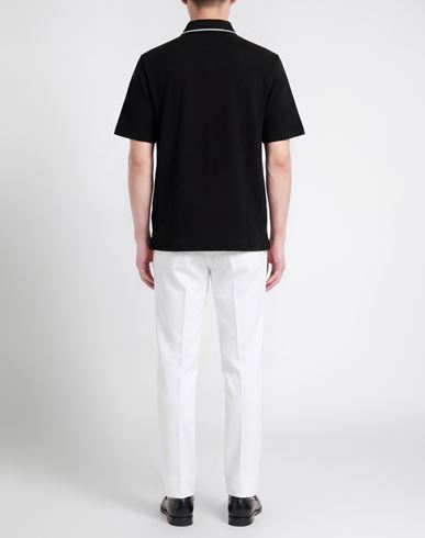 Man Polo shirt Black Size 42 Cotton