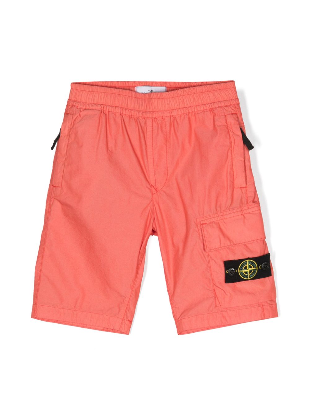 Compass-badge cargo shorts - Orange