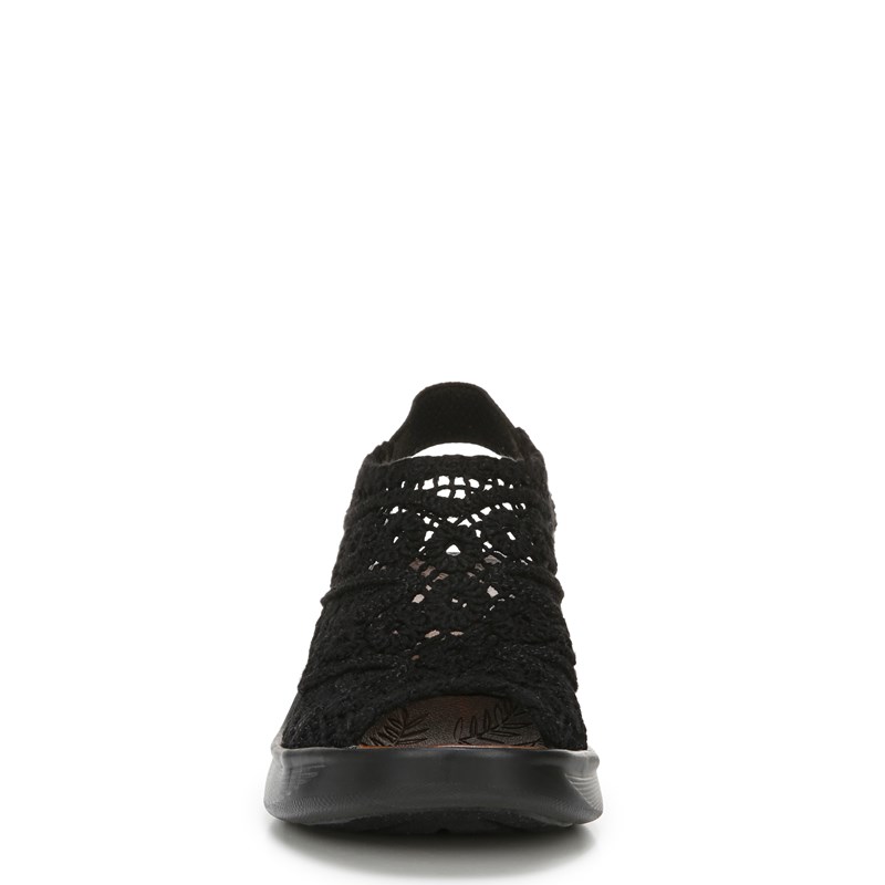 Women's Surprise Macramé Sandals (Black Macrame Fabric)