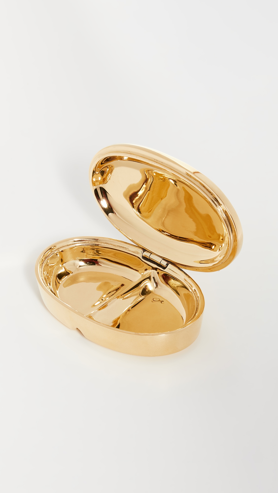 Brass Pill Box Gold One Size