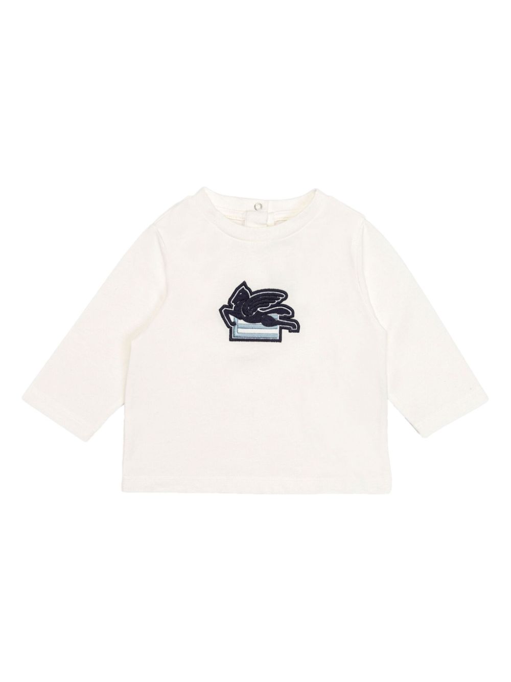Pegaso-embroidered T-shirt - White