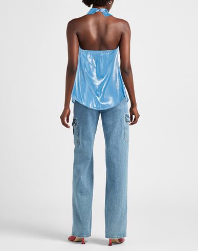 Woman Top Azure Size 4 Polyester