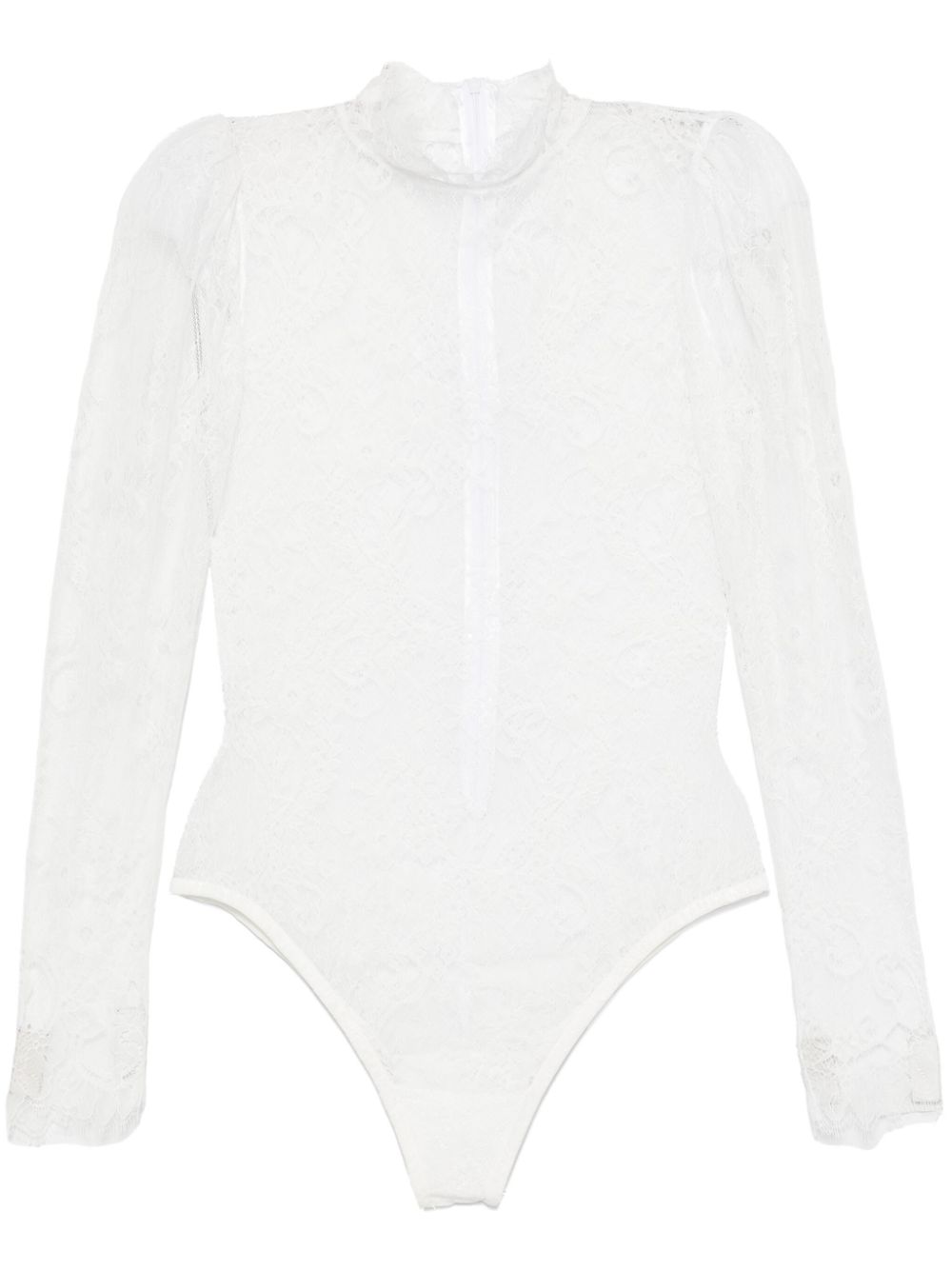 Chantilly lace bodysuit - White