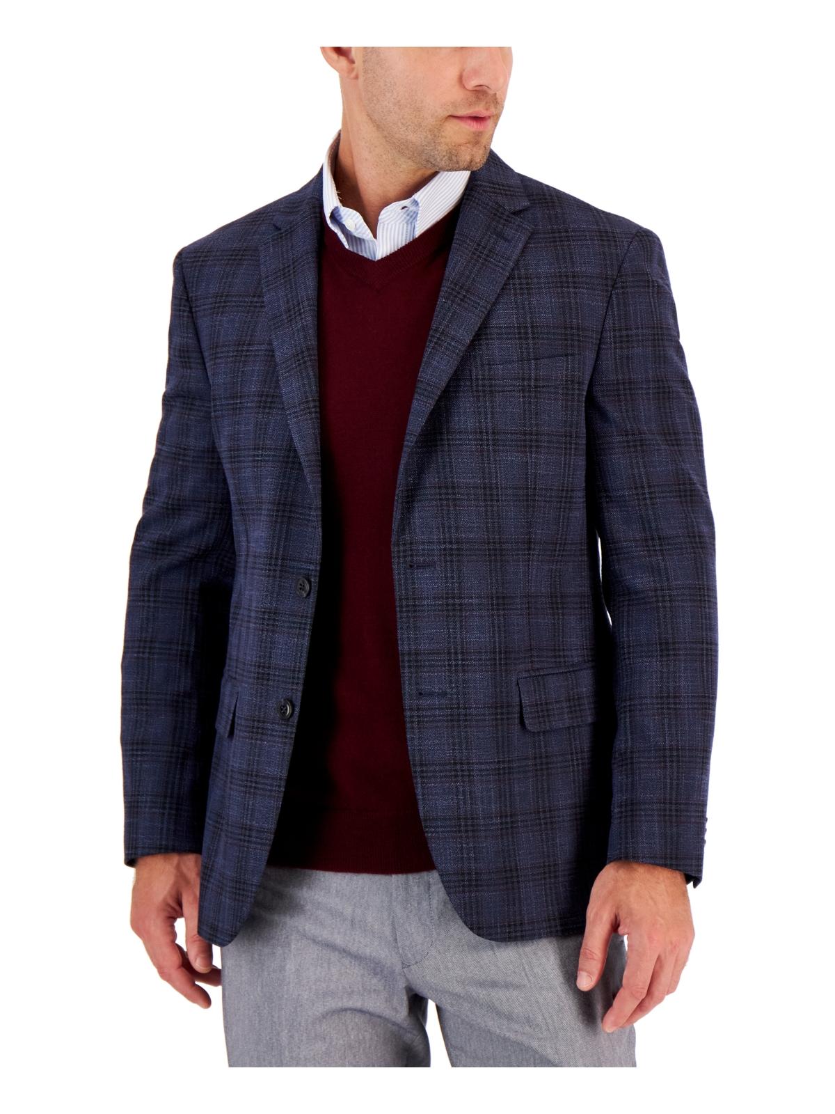 타미힐피거 남성 Mens Checkered Modern Fit Sportcoat