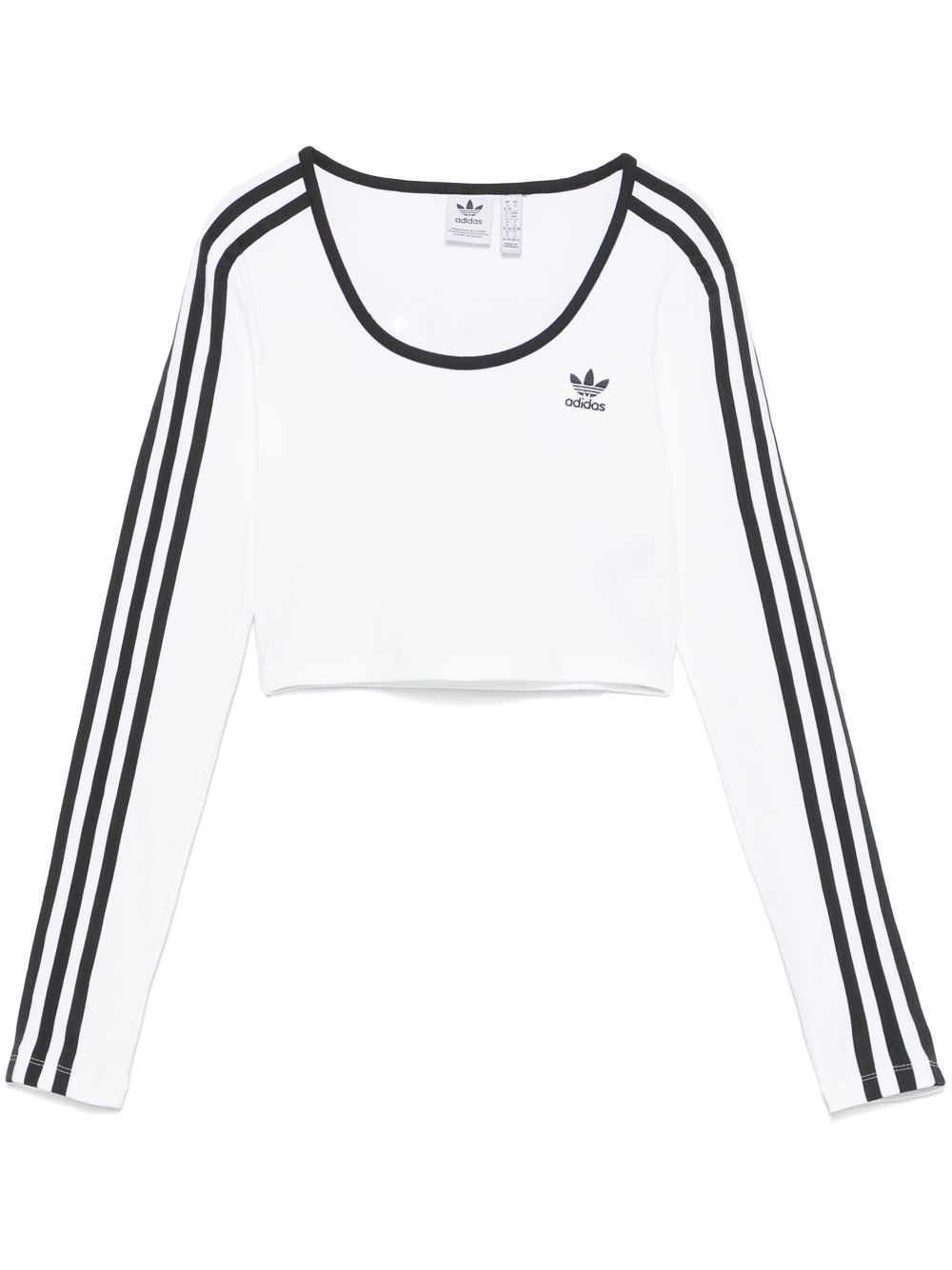 Cropped 3-stripes T-shirt - White