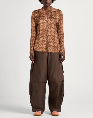 Woman Shirt Camel Size 10 Viscose