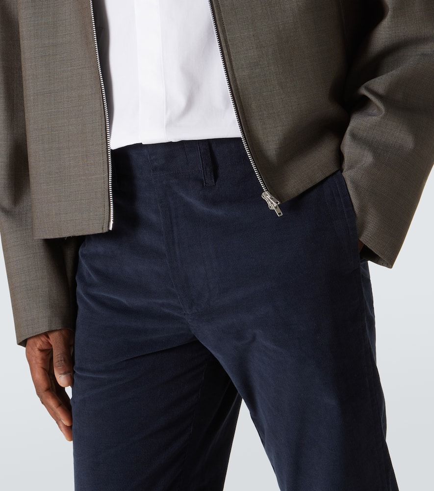 Cotton corduroy straight pants
