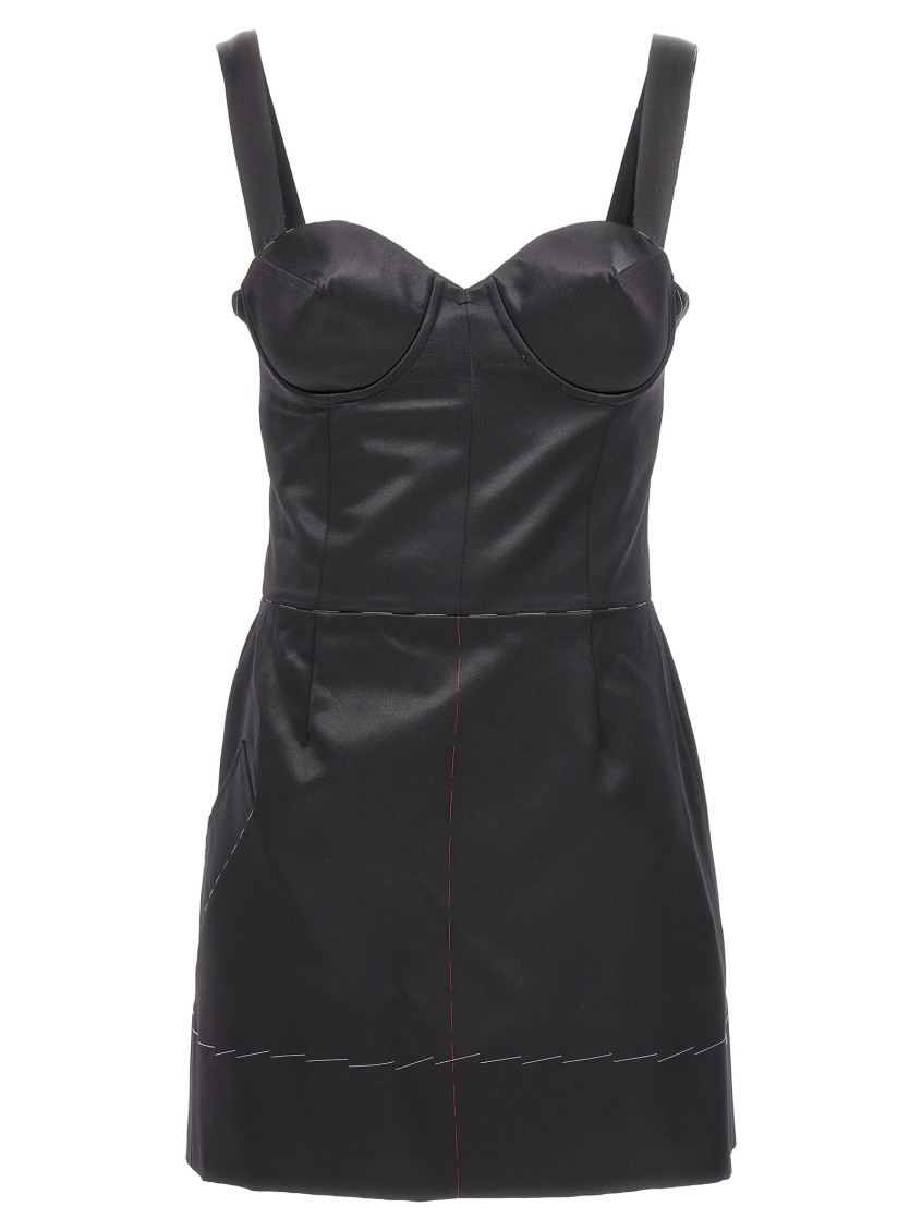 Contrast Stitching Corset Dress