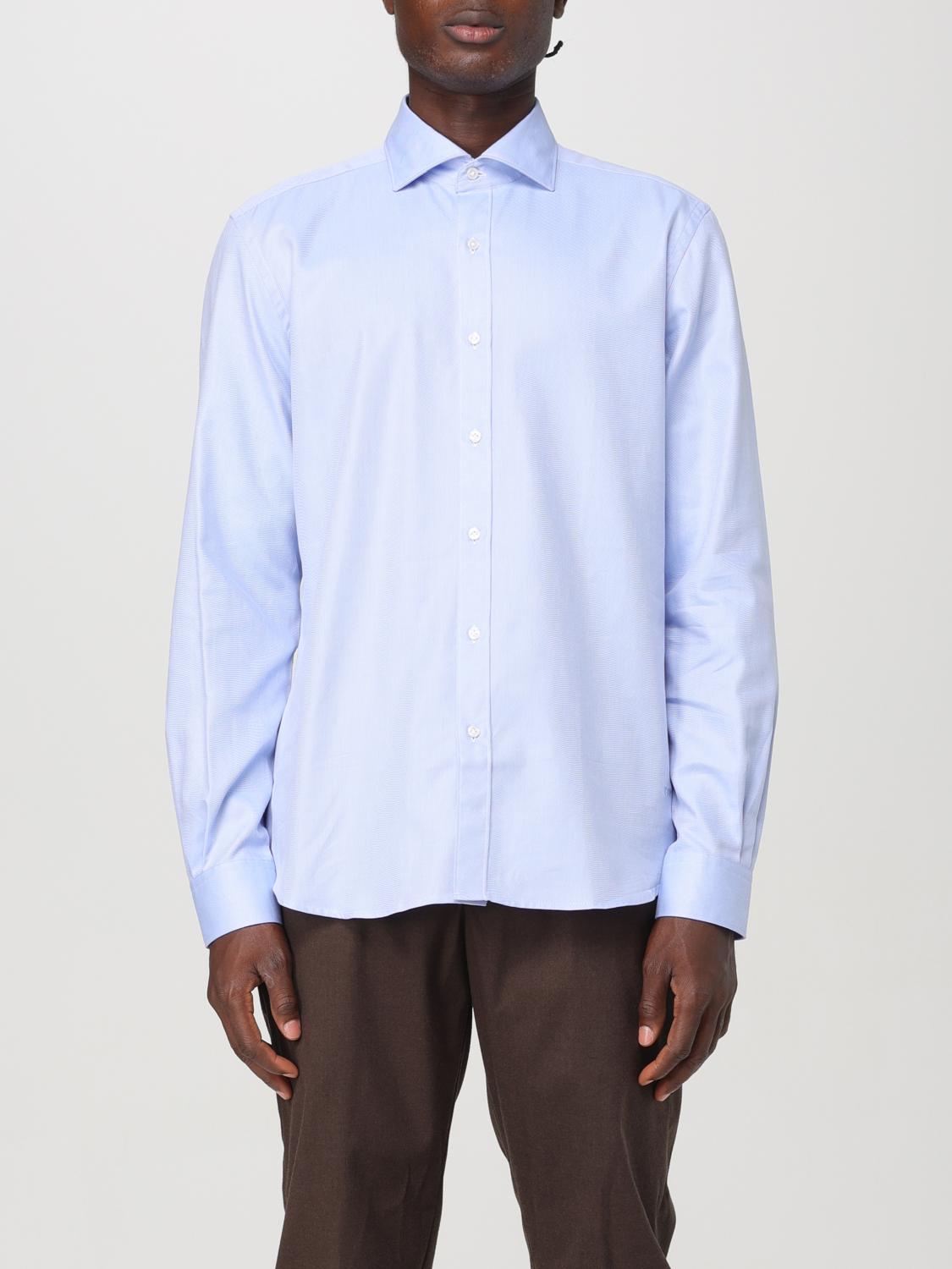 Shirt Men color Gnawed Blue
