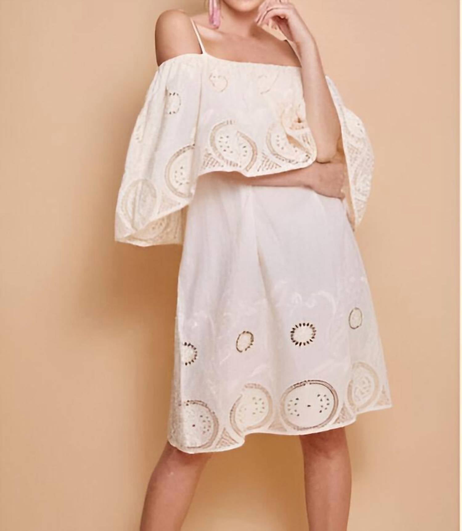 Florencia Mini Dress In Beige