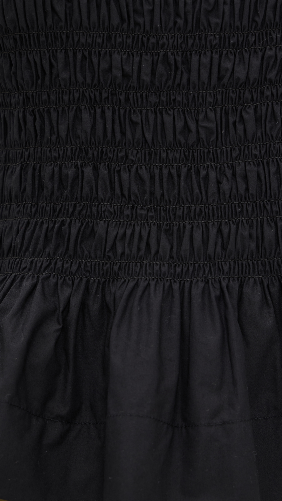 Poplin Smock Tie Top Black