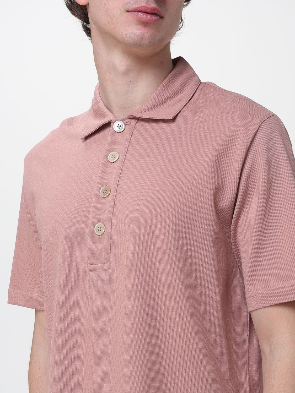 Polo Shirt Men color Pink