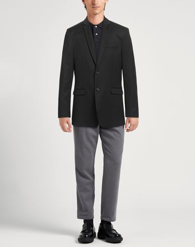 Man Blazer Black Size 40 Polyester, Viscose, Elastane