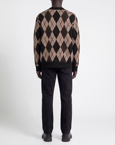Man Cardigan Black Size M Polyester, Acrylic, Cotton, Wool, Elastane