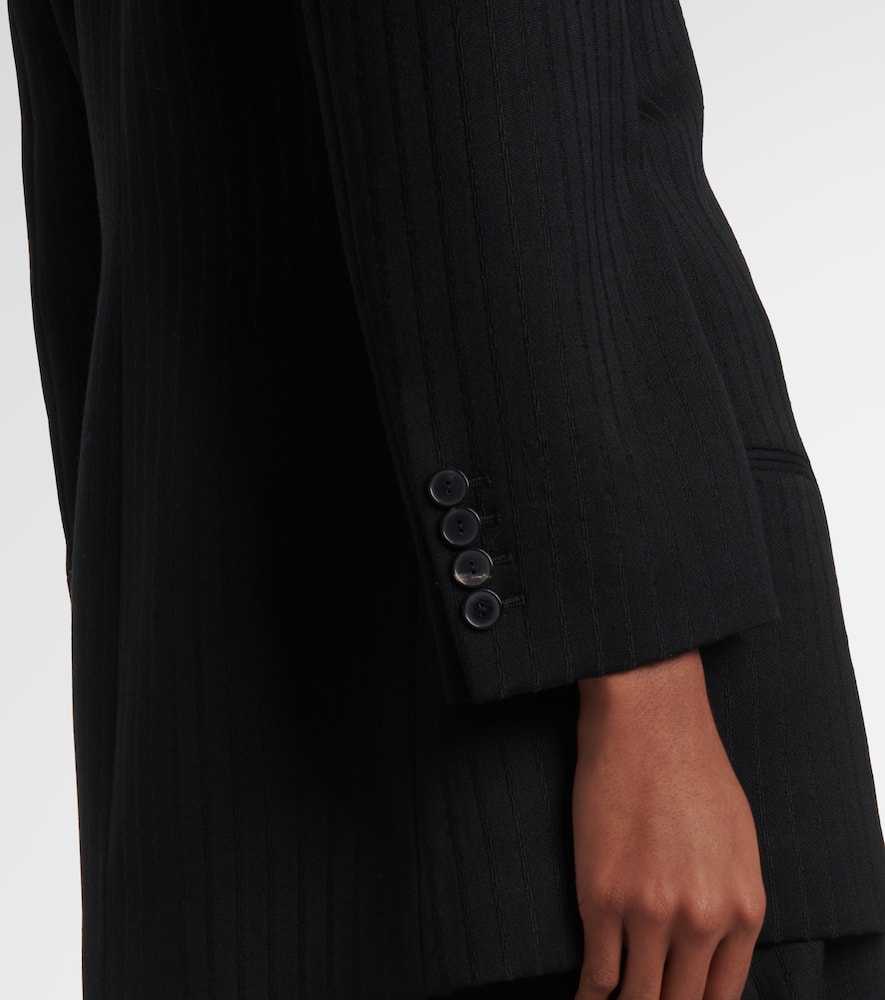 Ribbed-knit wool blazer