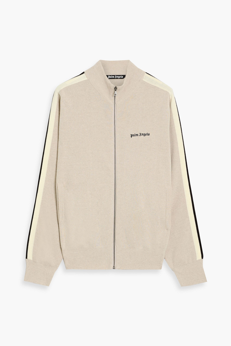Knitted zip-up cardigan - Neutral - XXS