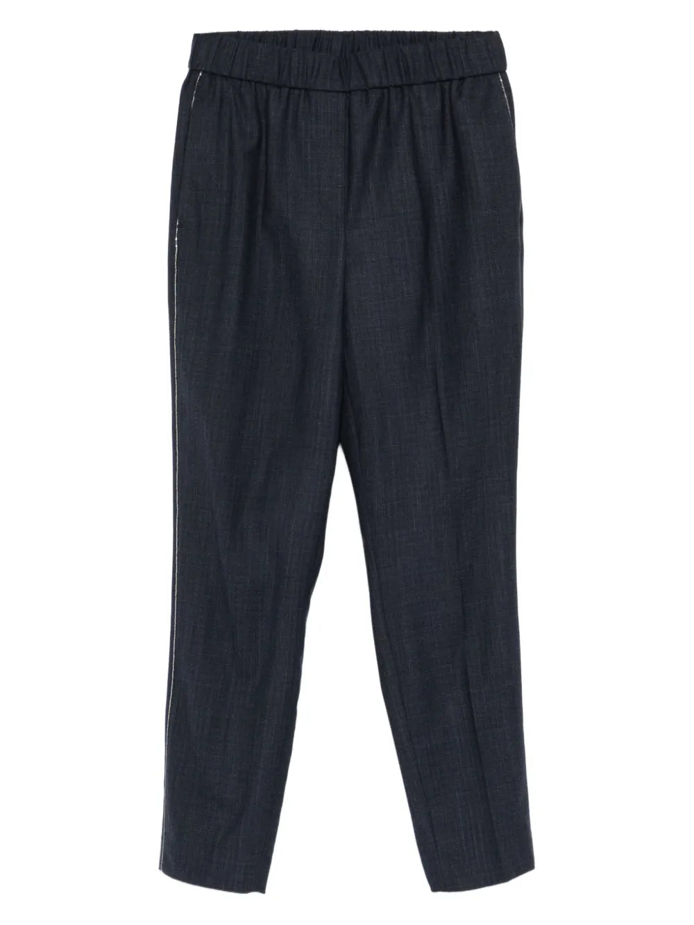 Wool-Blend Trousers — Navy