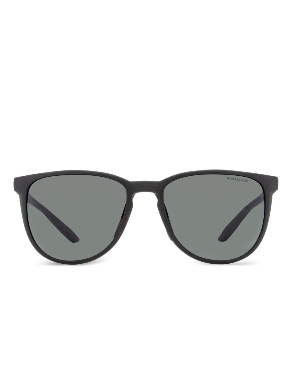 Oval-frame keyhole-bridge sunglasses - Black