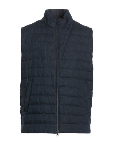 Man Vest Navy Size 50 Linen