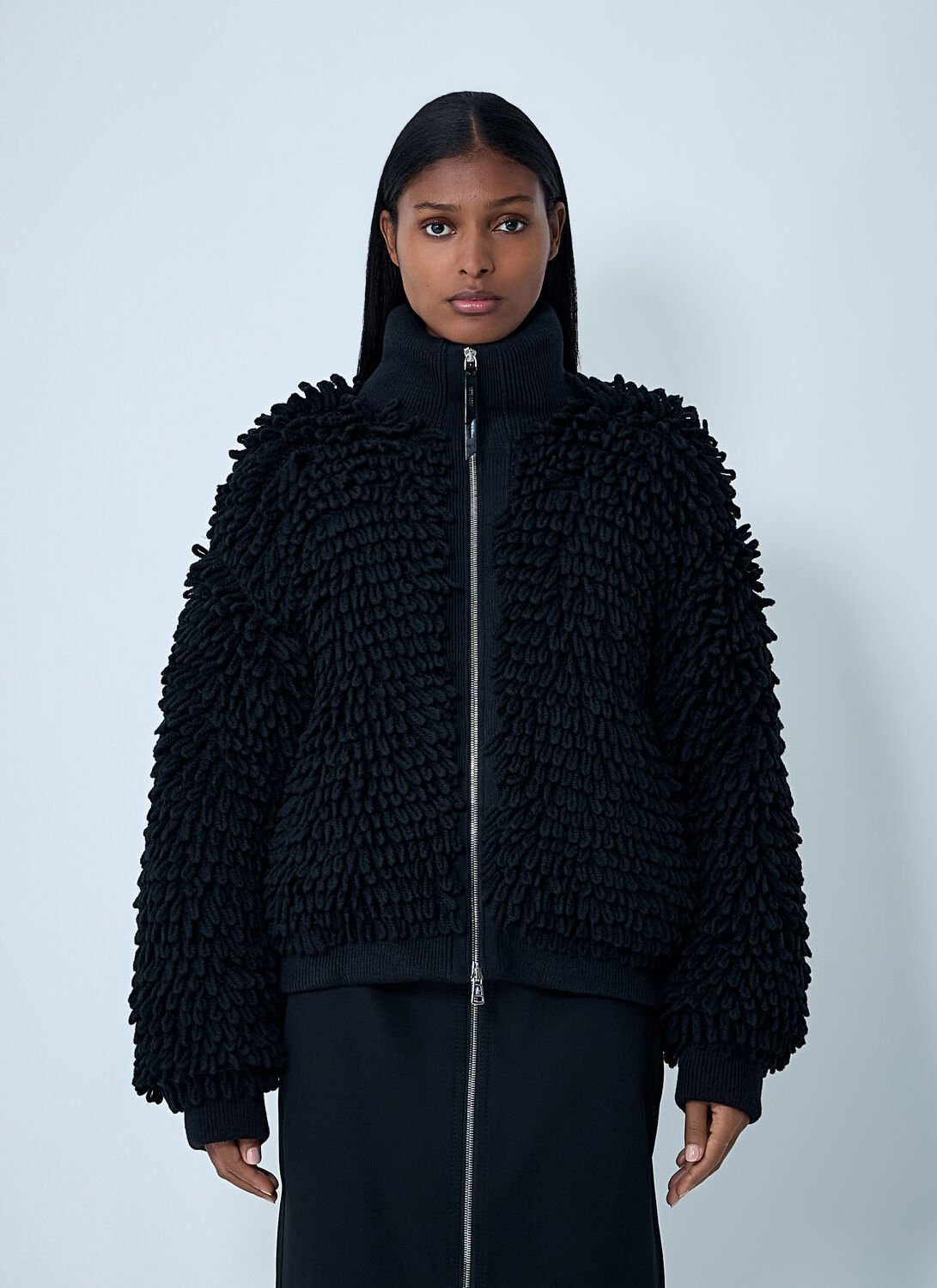Textured Wool-blend Cardigan