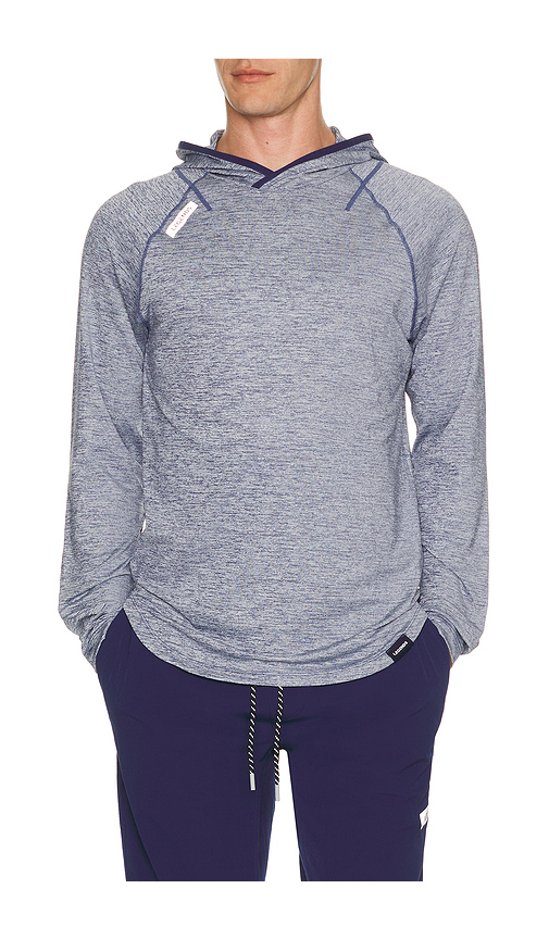 Legends Enzo Long Sleeve Tee Hoodie in Ocean Heather. S also in M, L, XL/1X
