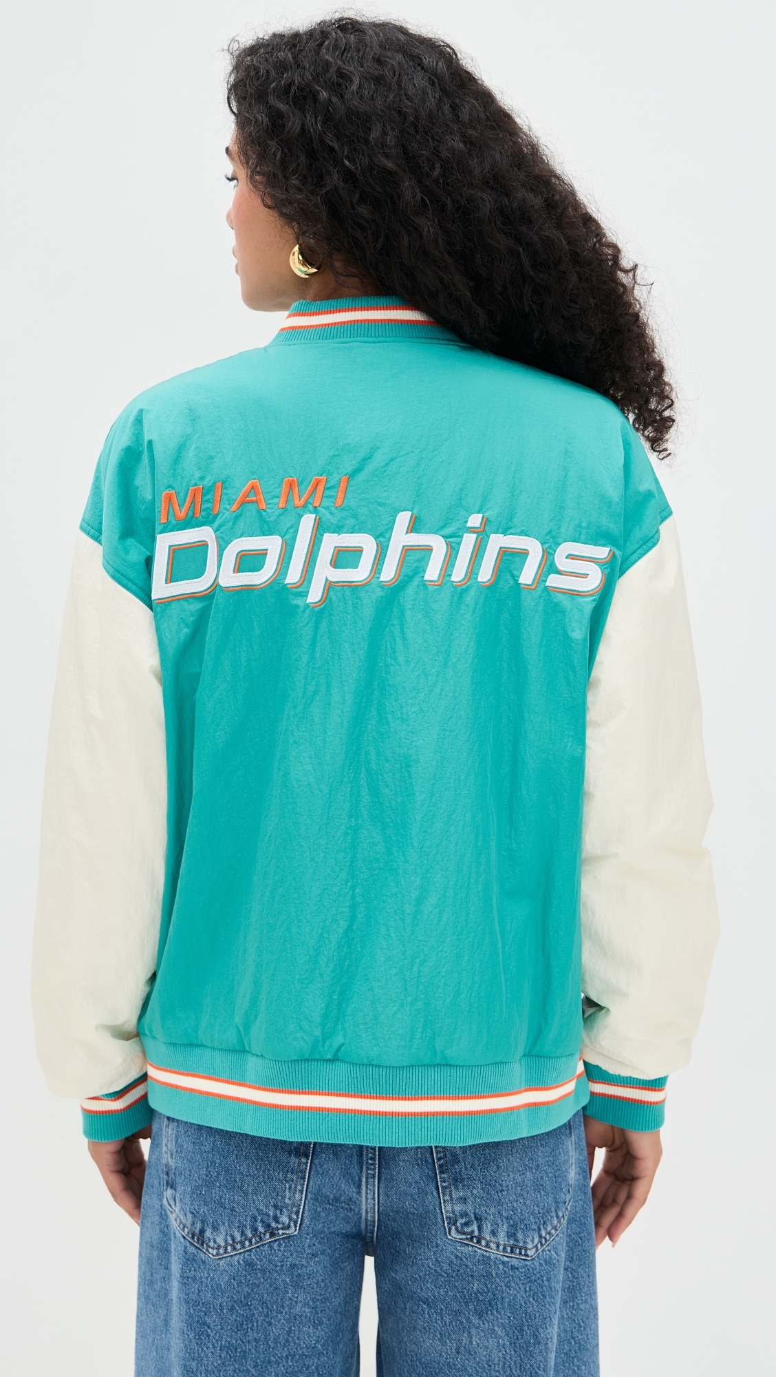 Dolphins Colorblock Bomber Jacket Dolphins Aqua/Sugar Swizzle
