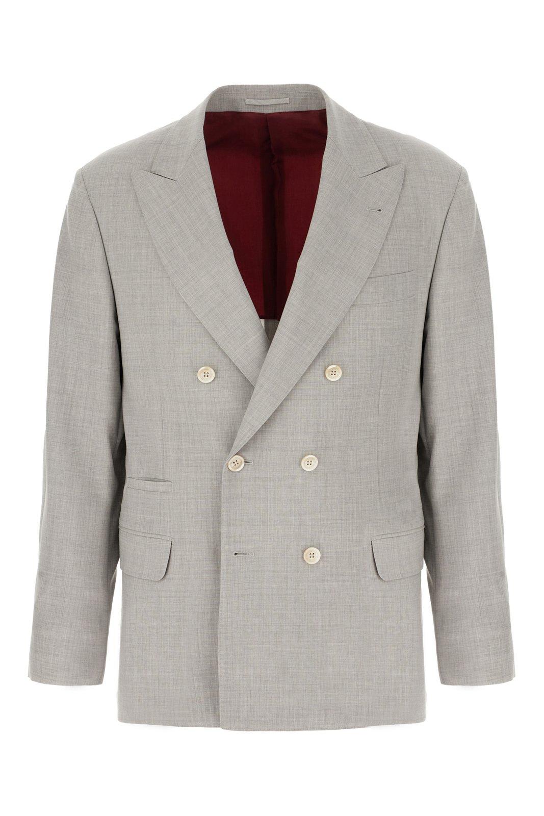 Double-breasted tailored blazer - Grey