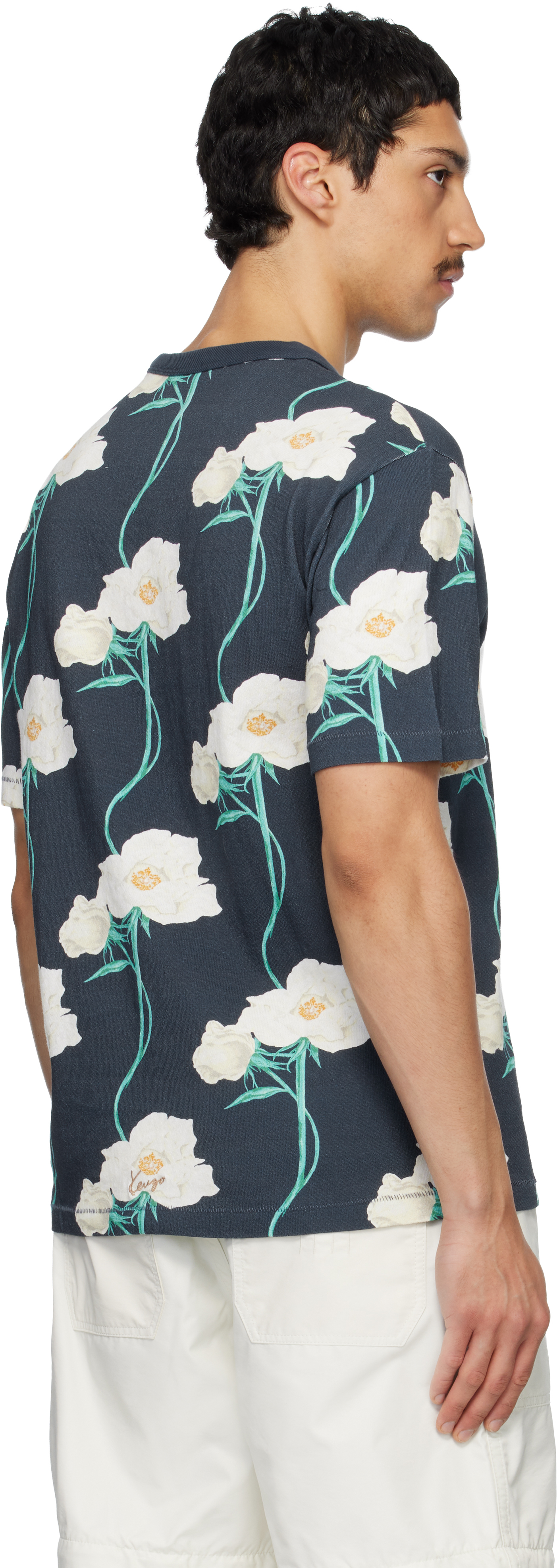 Navy Paris 'Archive Rose' T-shirt