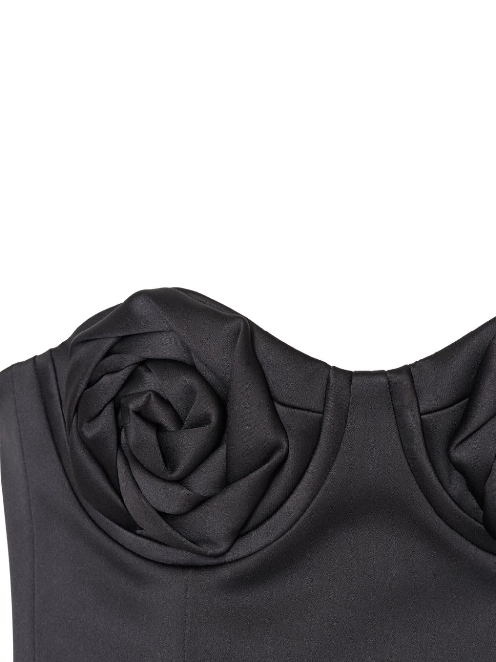 The Duchess Satin Rose corset - Black