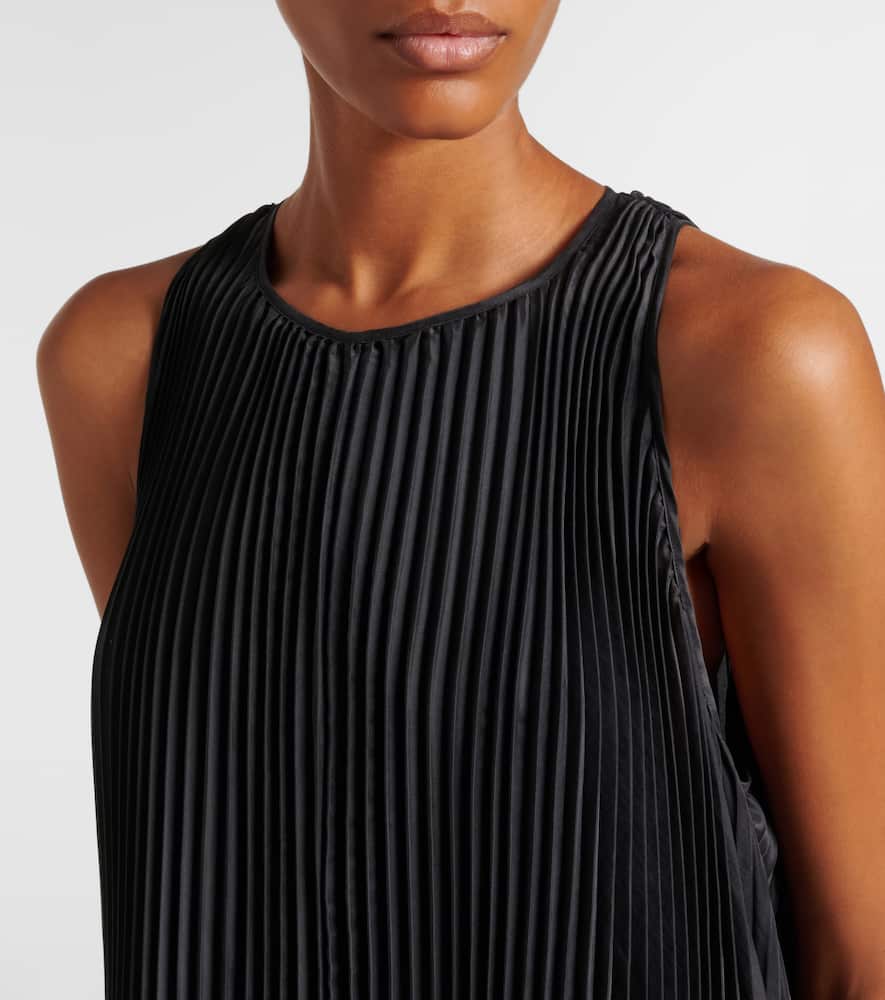Chenes pleated halterneck maxi dress