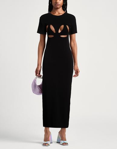 Woman Maxi dress Black Size L Viscose, Polyester