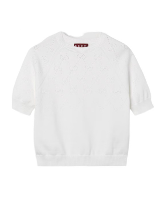 GG cotton crewneck top