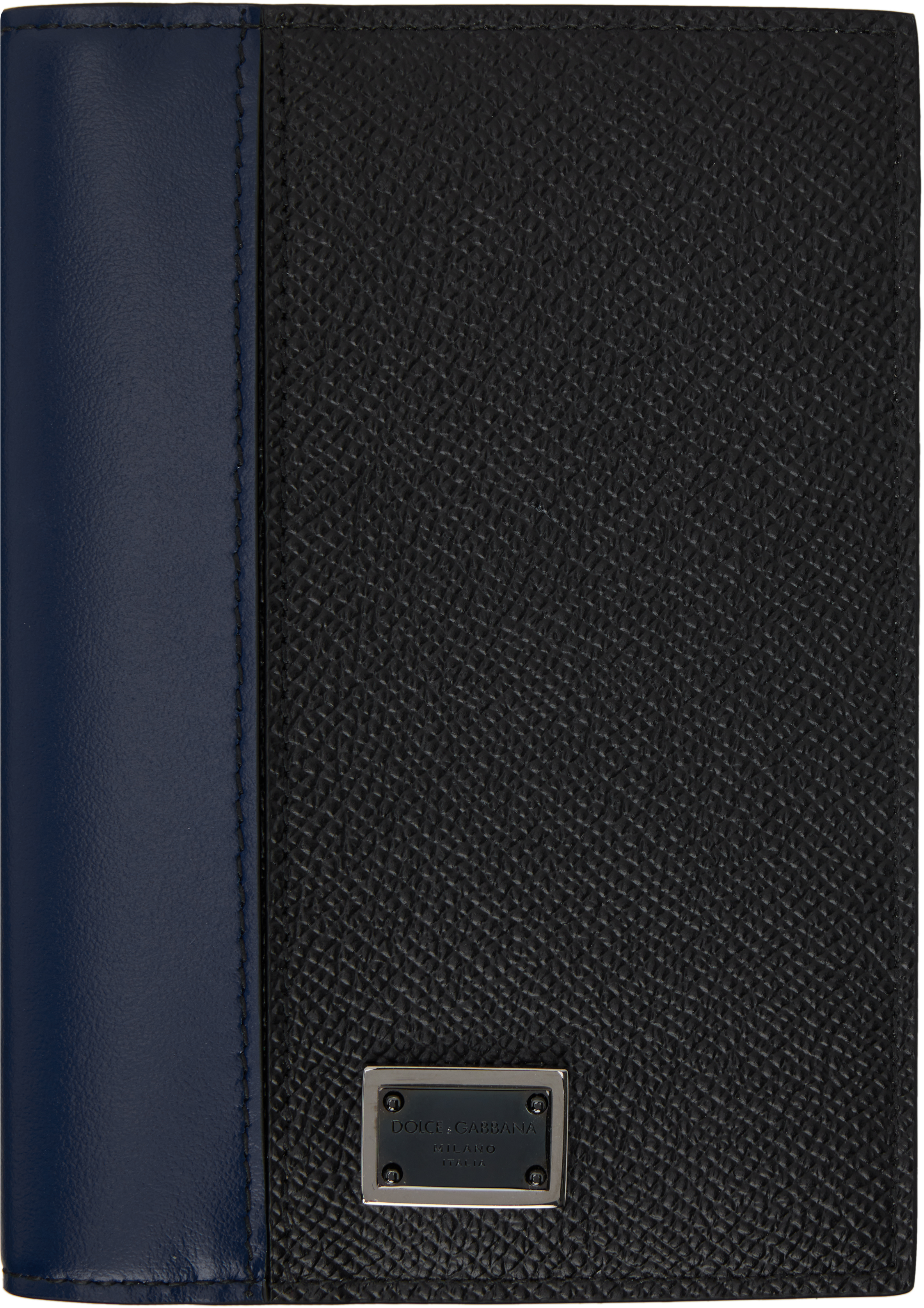 Dolce & Gabbana Black & Navy Dauphine Passport Holder