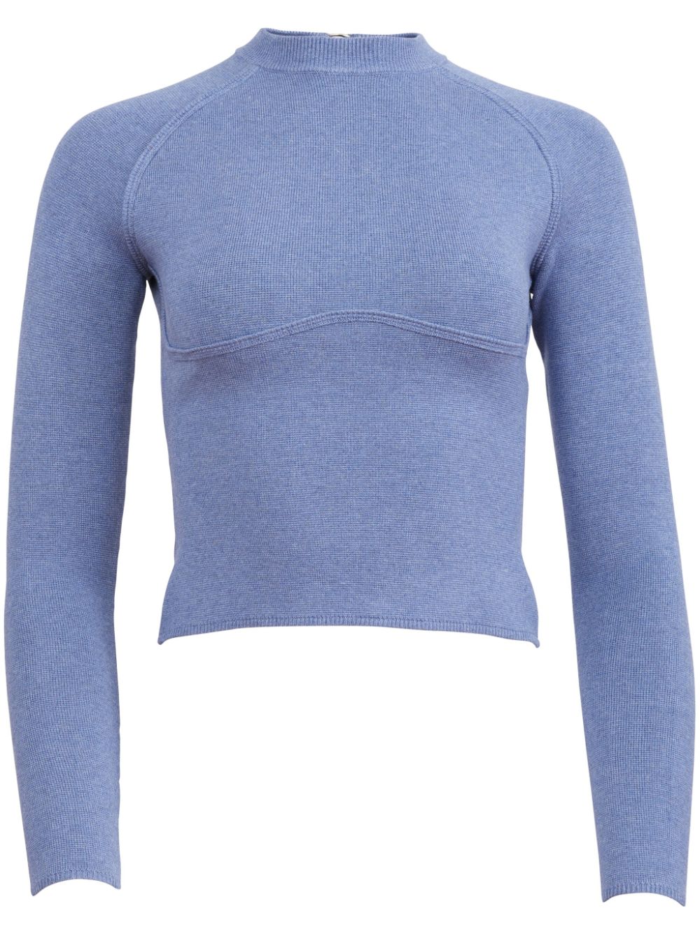 Seam-detail sweater - Blue