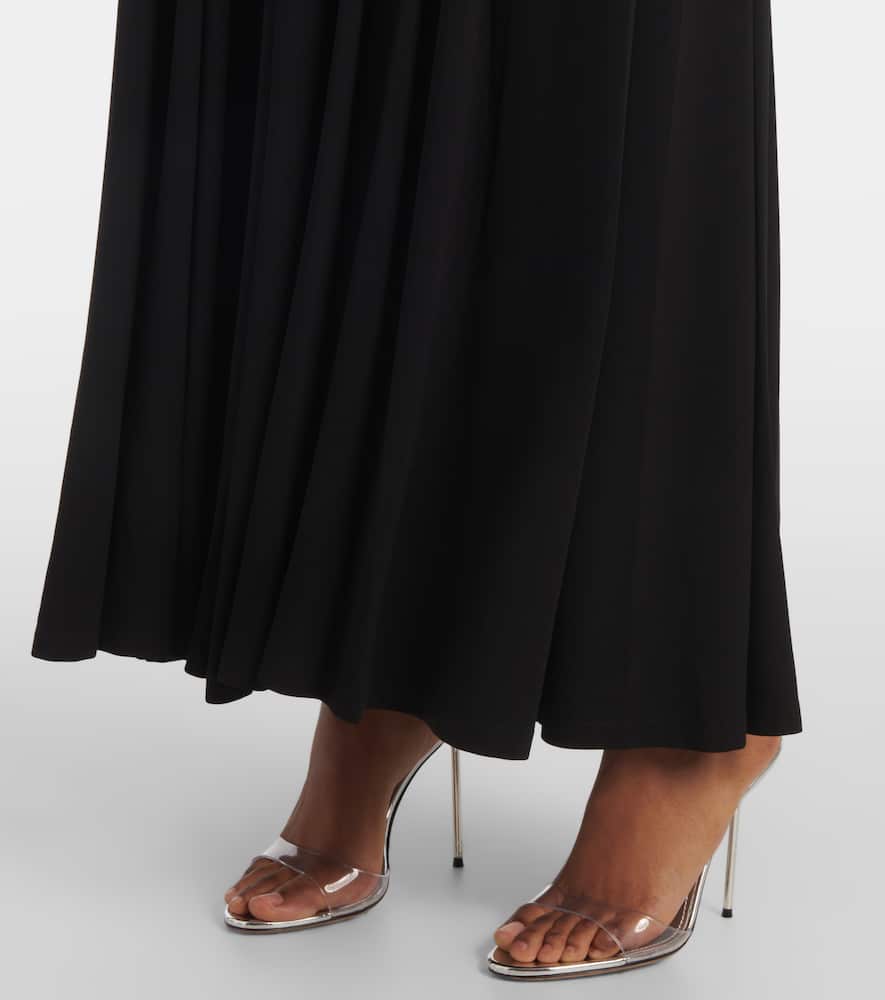 Amarantha off-shoulder draped jersey maxi dress