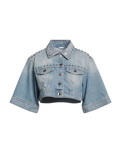 Denim Woman Denim outerwear Blue Size 2 Cotton
