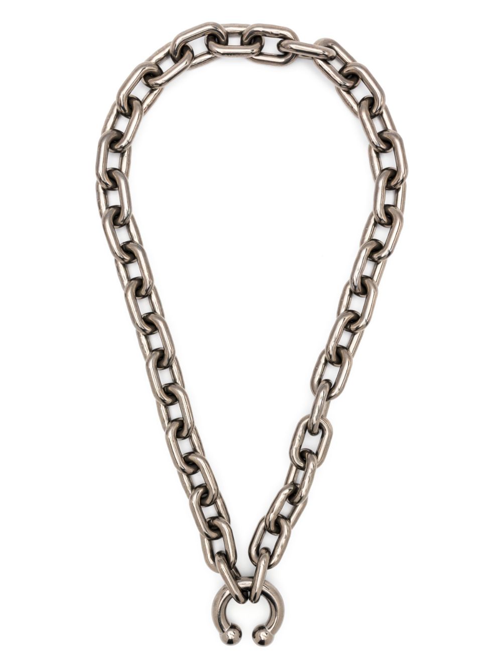 Oversized chain-link necklace - Silver