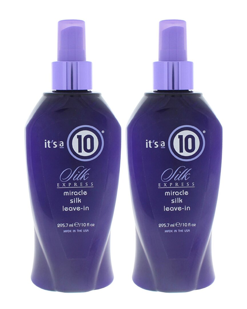 It's A 10 Unisex 10Oz Silk Express Miracle Silk Leave-In Conditioner - Pack Of 2