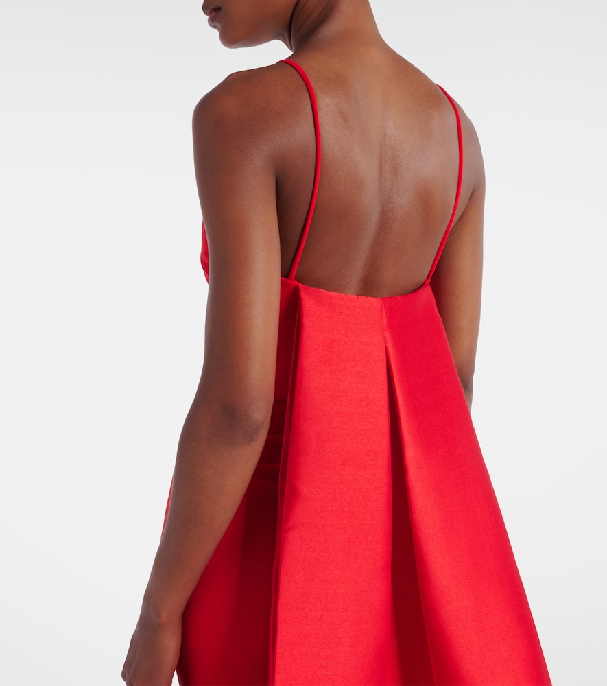 Ulla caped crêpe and satin gown