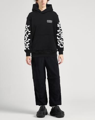 Amiri Man Sweatshirt Black Size S Cotton, Lyocell