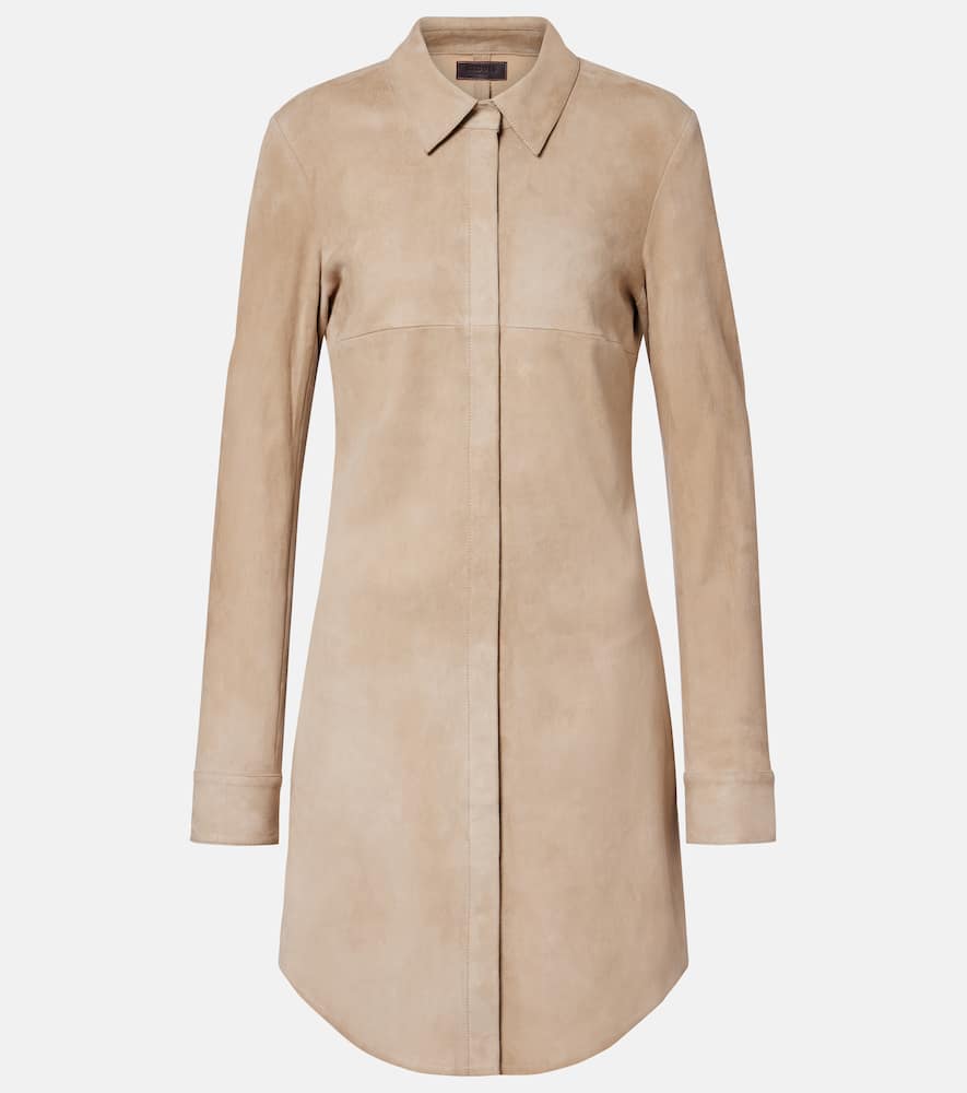 Geraldine suede shirt dress