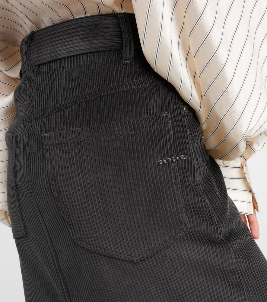 Cotton corduroy maxi skirt