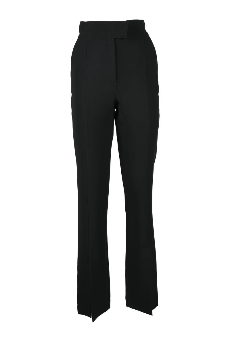 Fabric Stretch Trousers - Black
