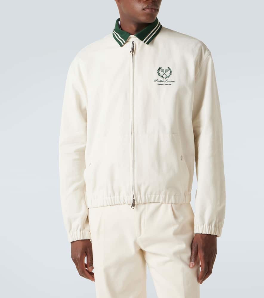 Cotton and cashmere bomber jacket