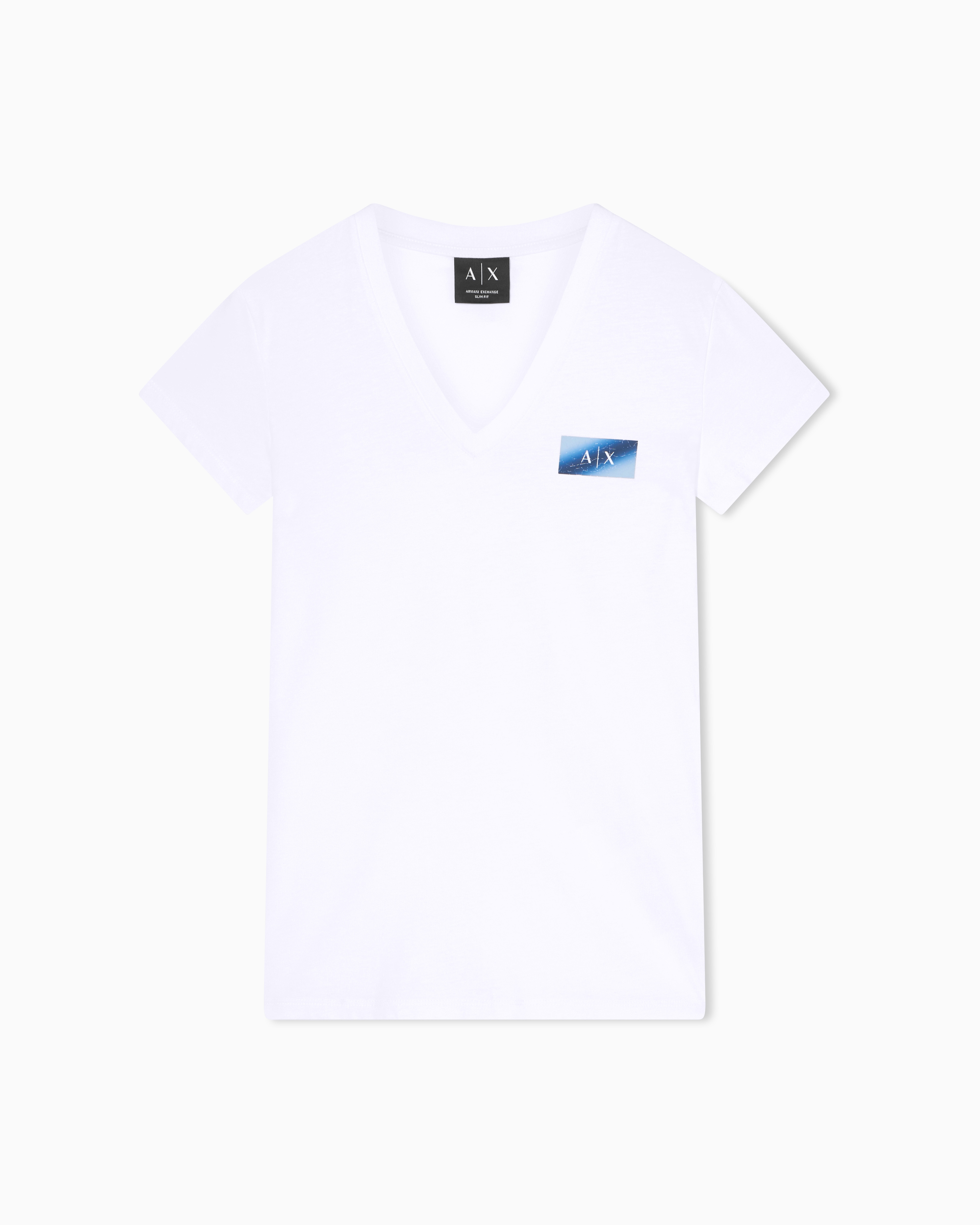 Slim-fit T-shirt in solid-color cotton jersey