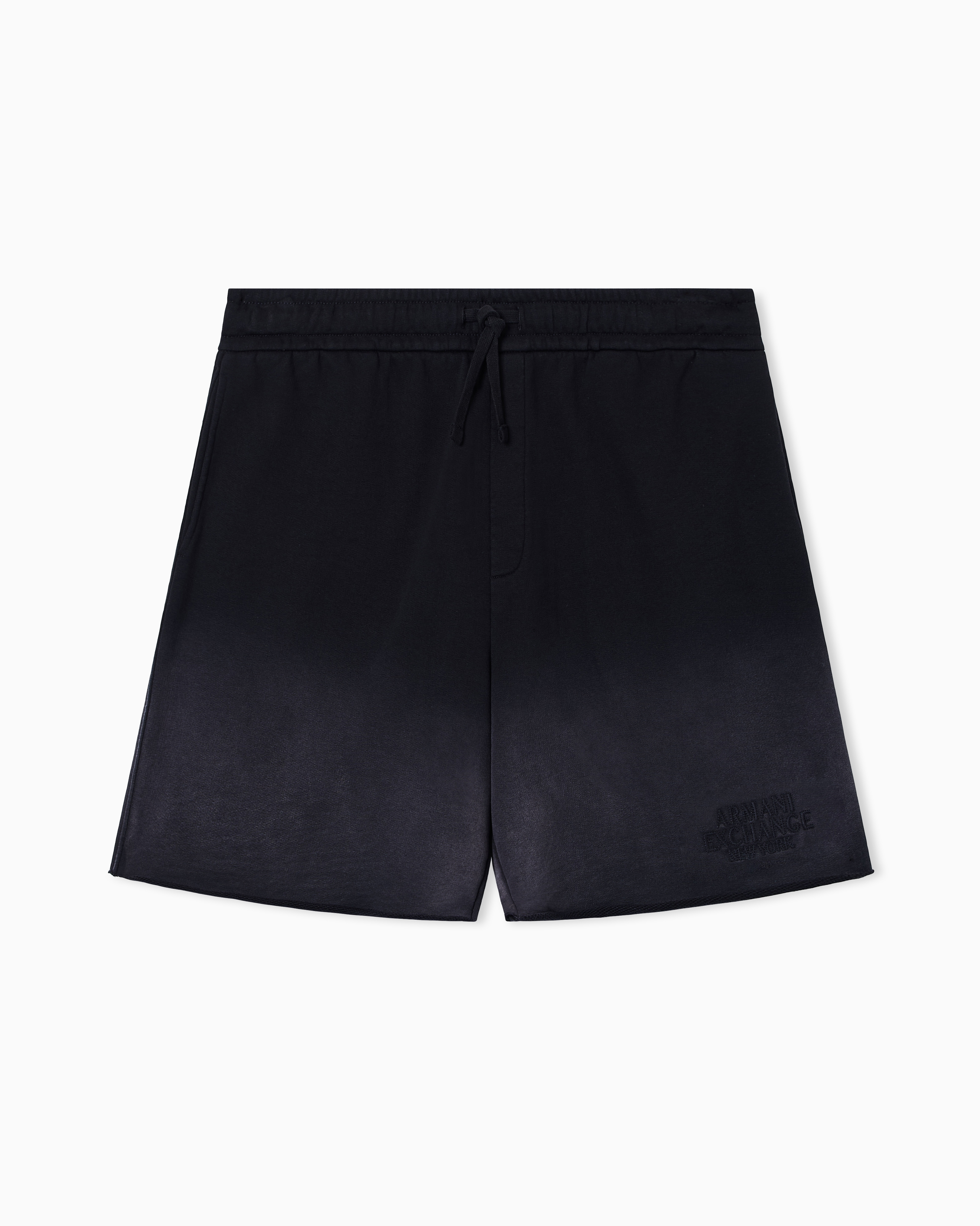 Used-effect Bermuda shorts with logo