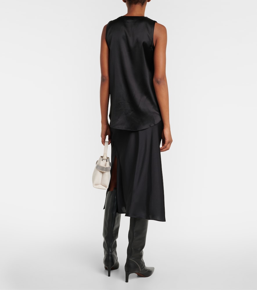Silk-blend tank top